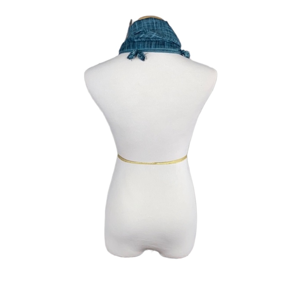 Cute and Casual Teal Tassel Scarf - Picture 7 of 15